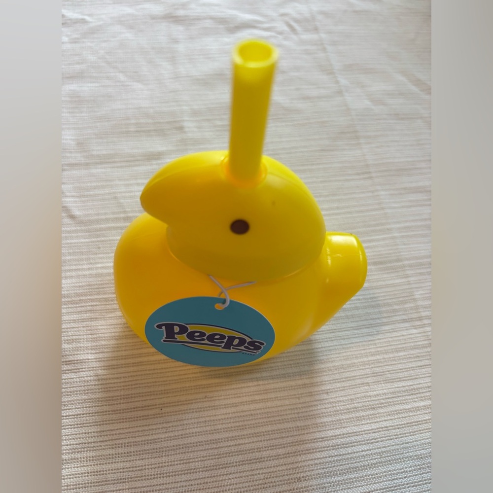 NWT PEEPS Yellow chick cup with straw. Easter cup